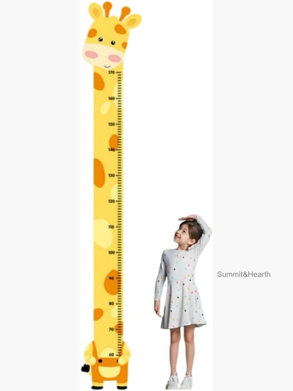 Waterproof PVC Growth Chart Sticker, 150cm Height Ruler for Kids Room Decor